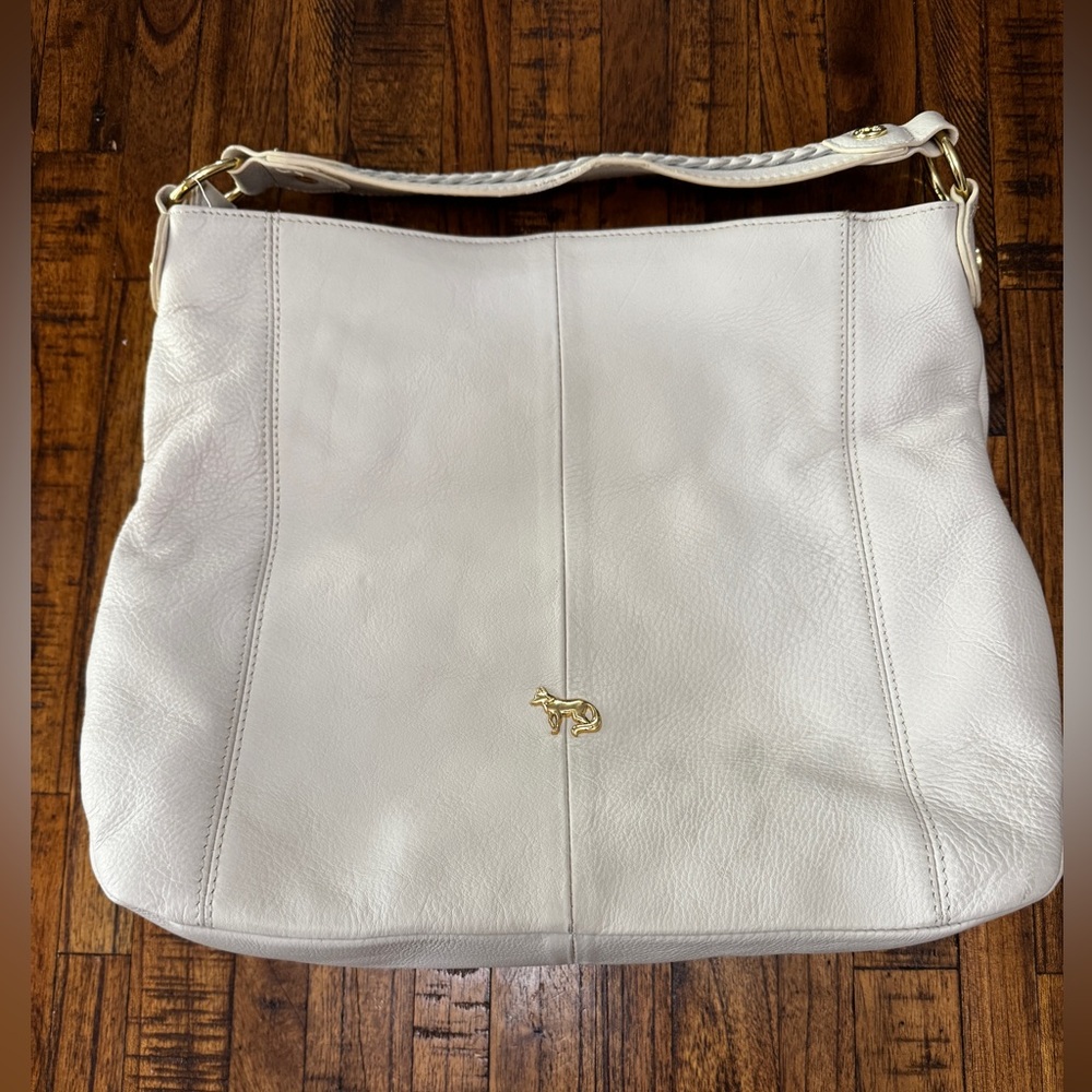 Emma Fox White Leather Shoulder Bag - Picture 3 of 7